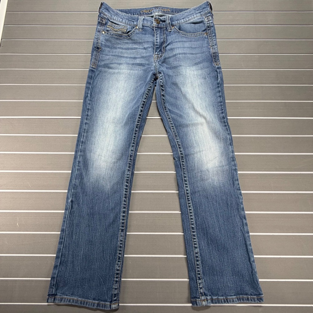 Cody James Mens Medium Wash Straight Leg Western Denim Jeans 32W x 30L Western